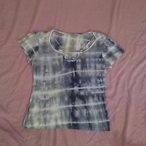 Tie-die blue T